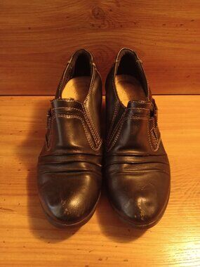 Earth Origins Honor Black Leather Shoes Ankle Boot Shoe